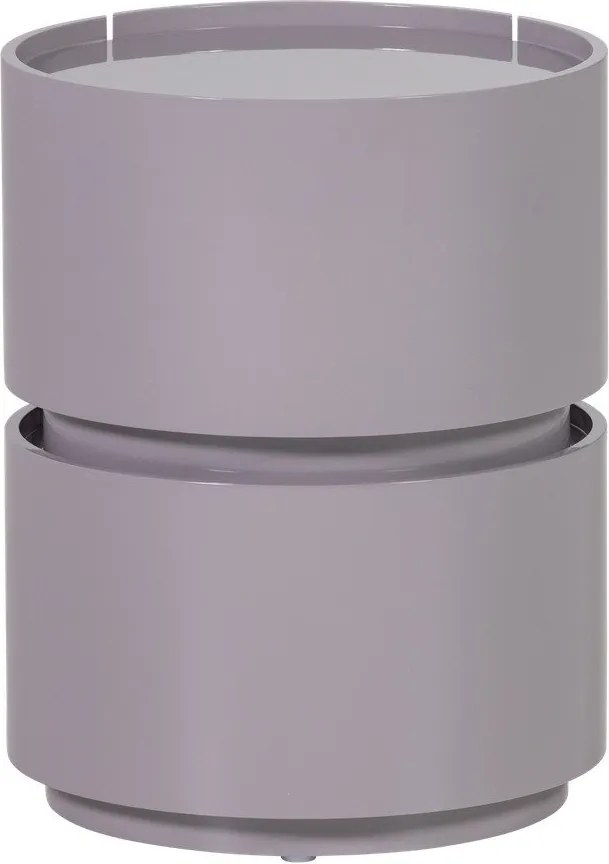 Világosszürke fényes éjjeliszekrény Lunex – WOOOD