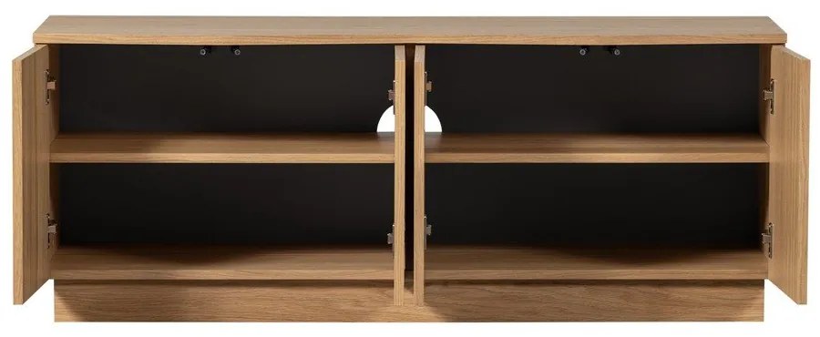 Natúr színű tölgyfa TV-állvány 133x52x45 cm Zuma – WOOOD