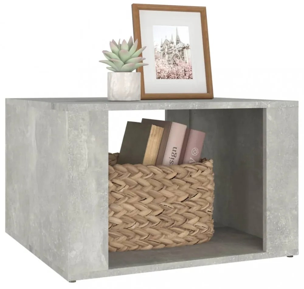 betonszürke szerelt fa éjjeliszekrény 57 x 55 x 36 cm