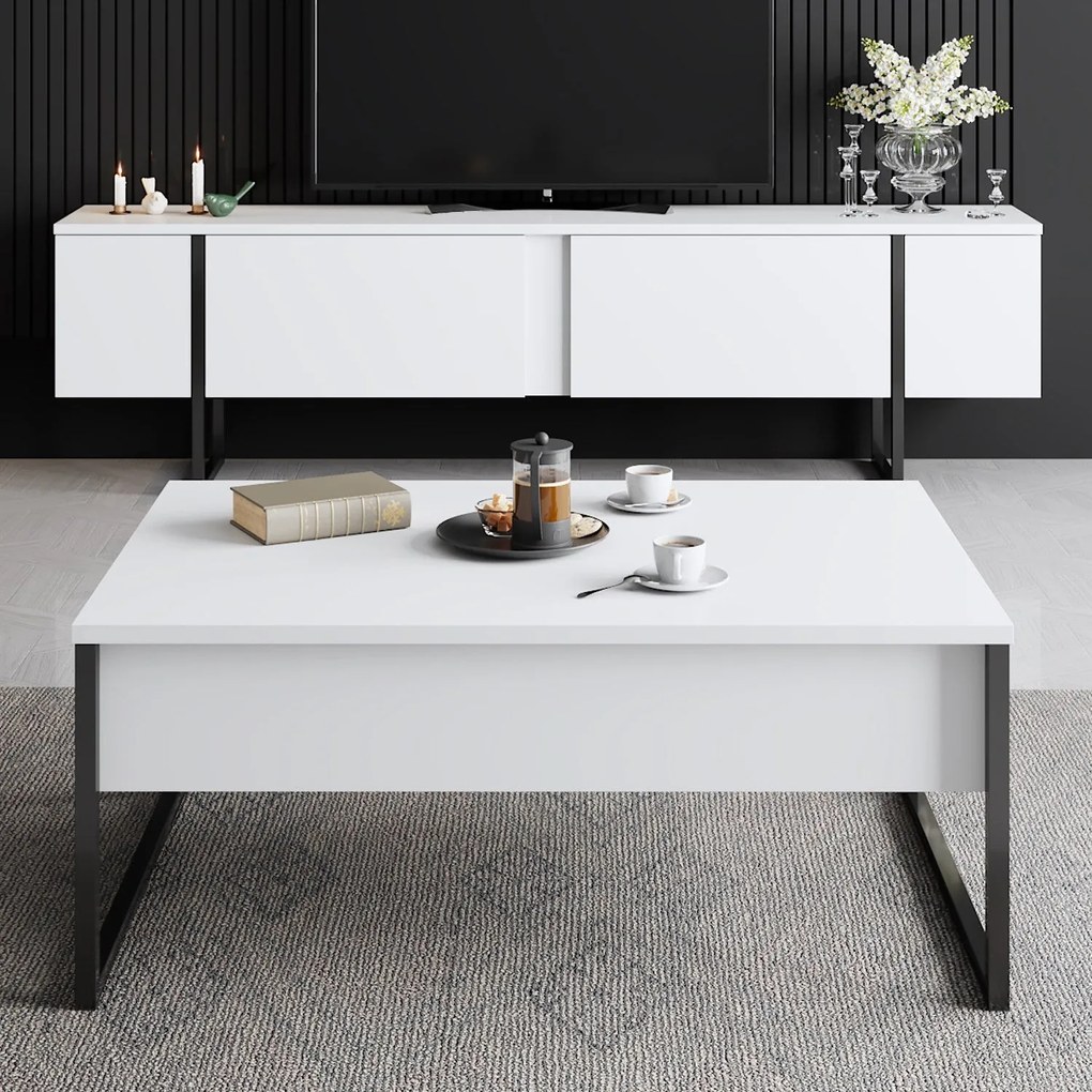Dohányzóasztal Luxe - White, Black