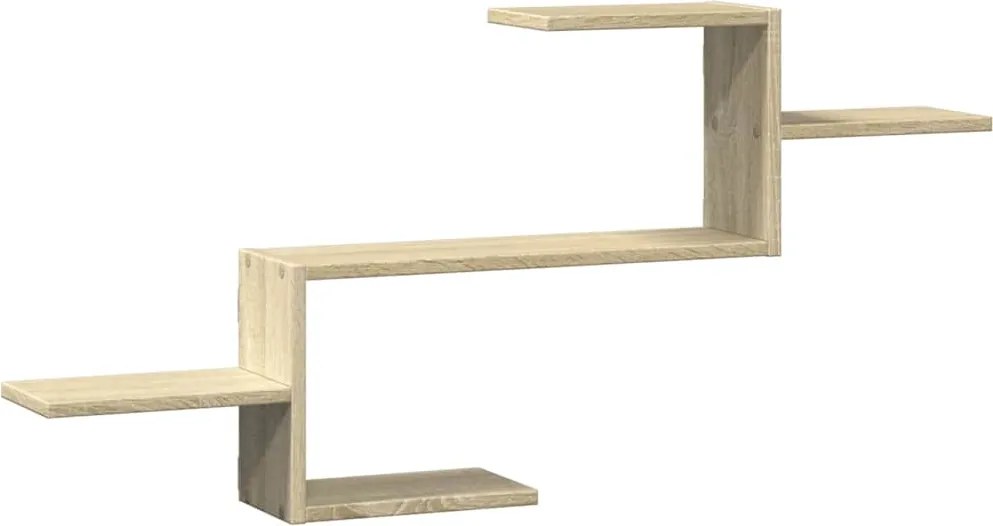 vidaXL sonoma tölgy színű szerelt fa fali polc 104 x 15 x 49 cm