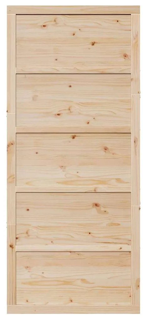 Pajtaajtó Természetes 100 x 208 cm Tömör fenyőfa