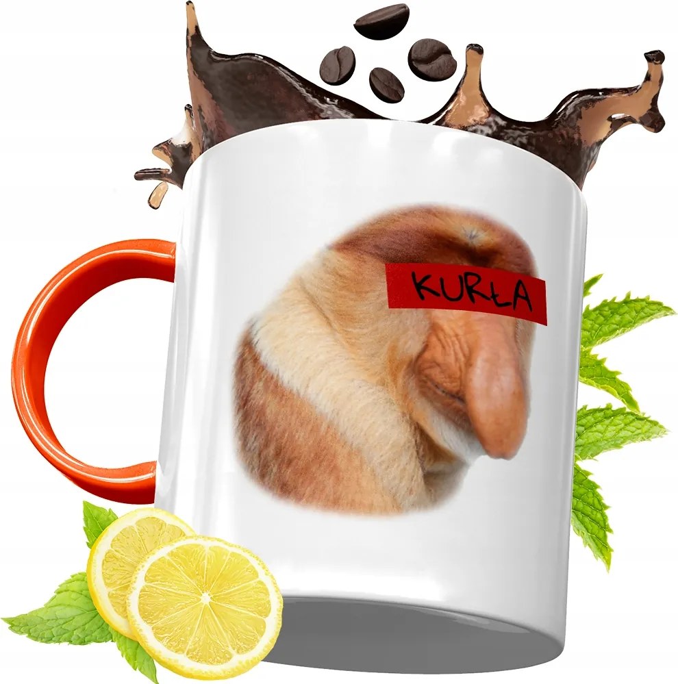 Narancssárga Bögre Vicces Janusz Hordozó Ajándék fényképes nyomtatással