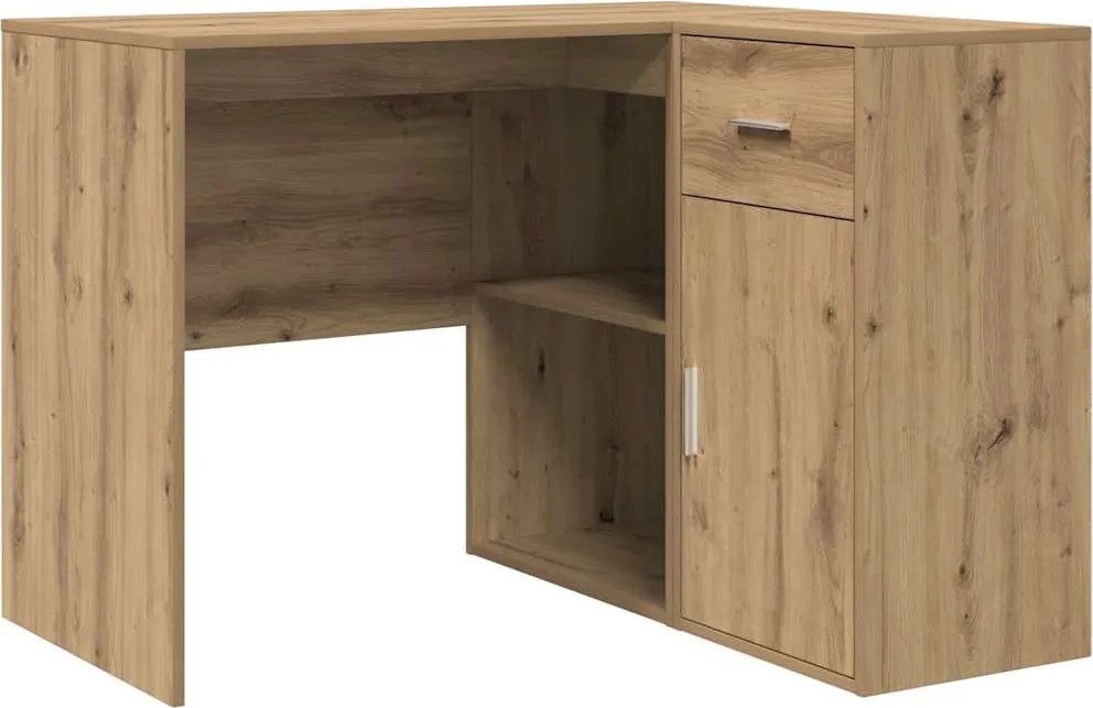 vidaXL Sarokíróasztal fiókkal Artisan tölgy 102 x 88 x 75 cm