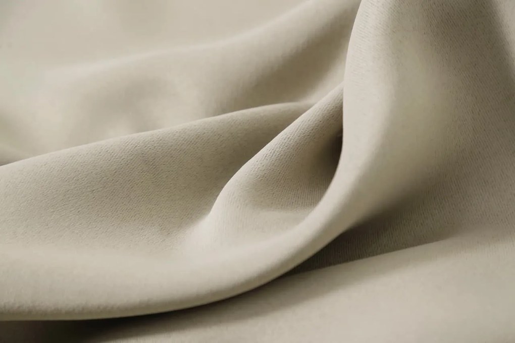 Függöny OXFORD 140x250 cm, világos bézs Felfüggesztés: Fém gyűrűk