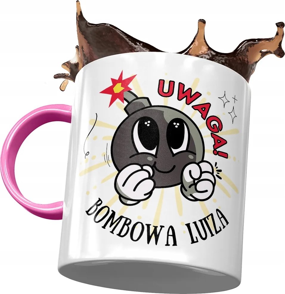 Rózsaszín Bögre Lujza Feleség Barátnő Ajándék Nyomtatott Fotóval