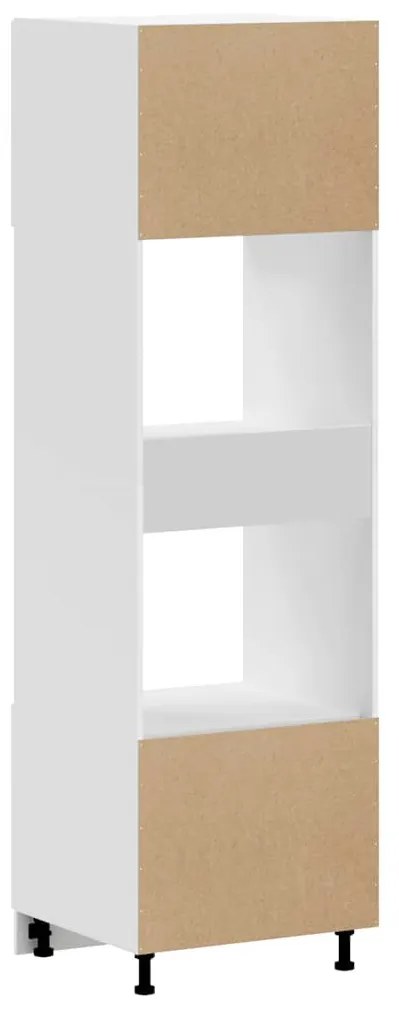 Kalmar 2 db fényes fehér színű szerelt fa sütőszekrények