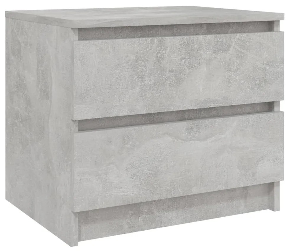 Betonszürke szerelt fa éjjeliszekrény 50 x 39 x 43,5 cm