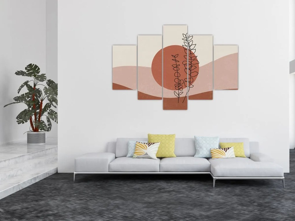 Kép - Boho levelek N⁰1 (150x105 cm)