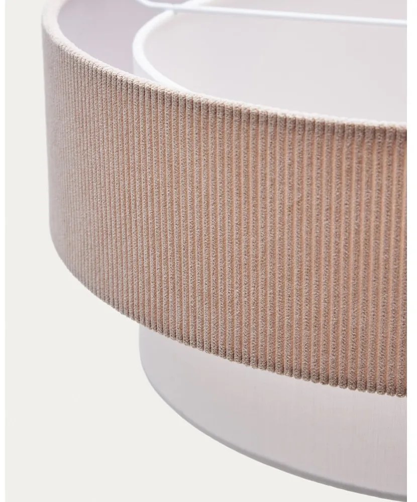 Fehér-bézs függőlámpa textil búrával ø 40 cm Bianella – Kave Home