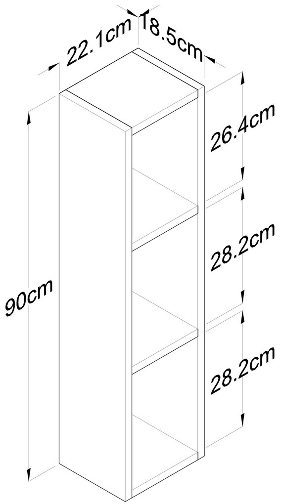 Fali polc E3 - 224