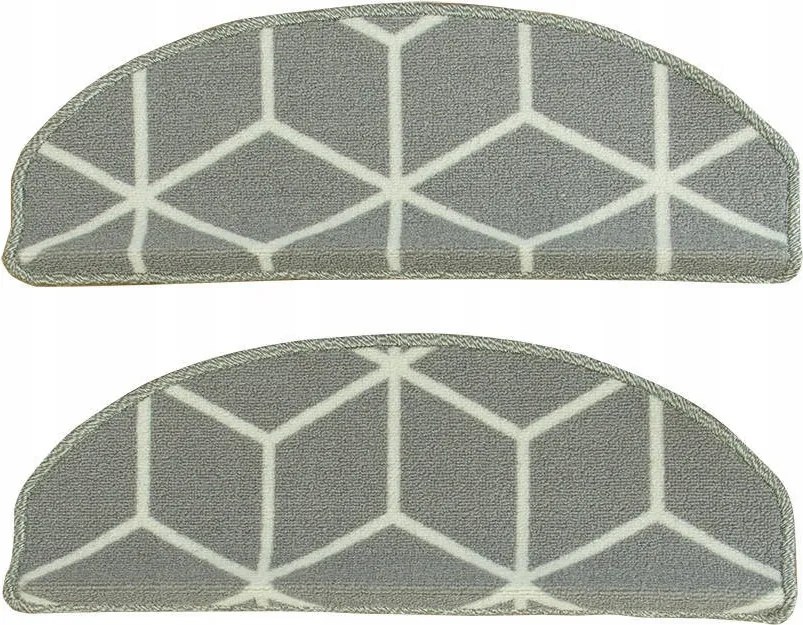 Világosszürke 3D Cubes Lépcsőszőnyeg Rátétek