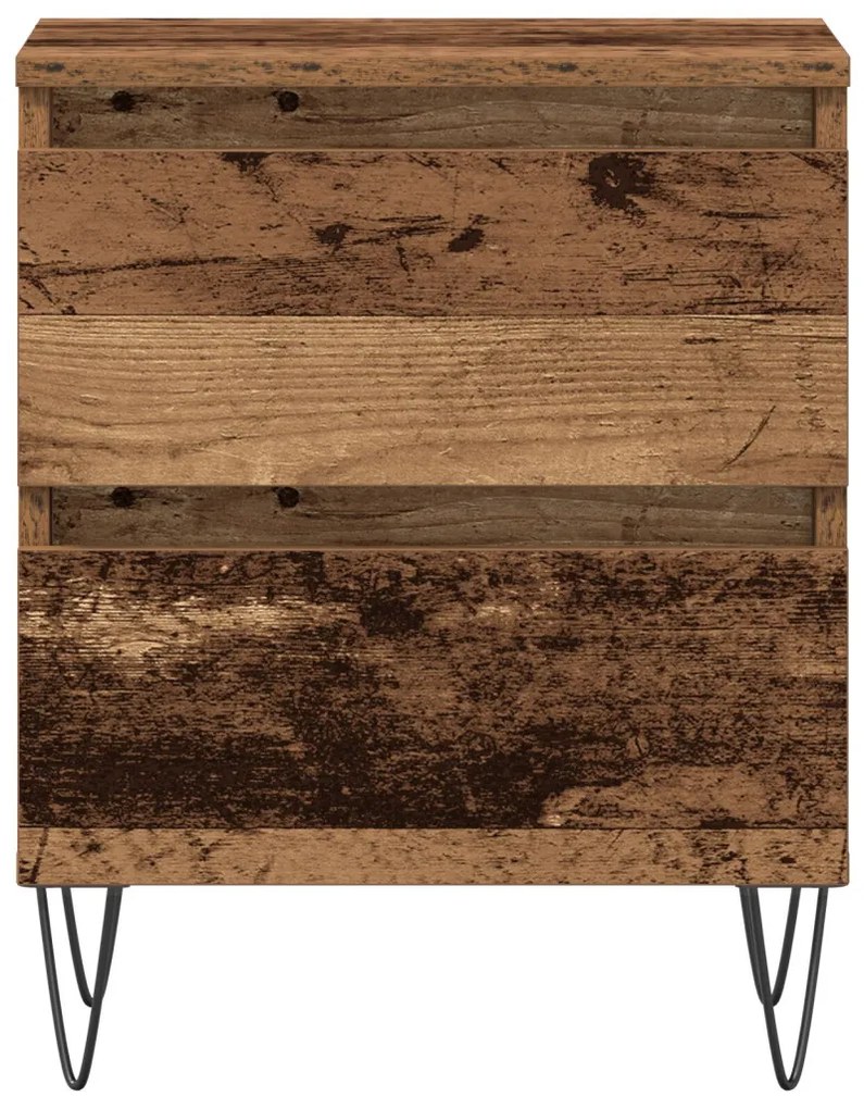 vidaXL Éjjeliszekrény fiókkal Régi fa 40 x 35 x 50 cm Faanyag