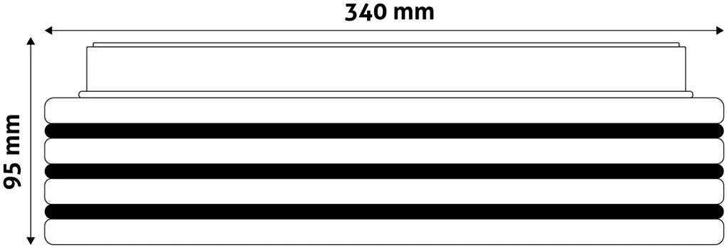 Avide LED Mennyezeti Lámpa Helios 18W 330*95mm NW 4000K