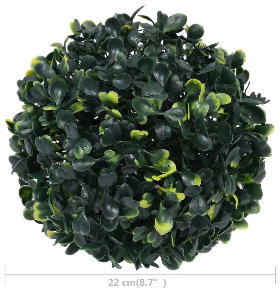 2 db gömb alakú műpuszpáng 22 cm