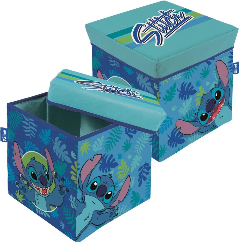 Disney Lilo és Stitch, A csillagkutya Leaf játéktároló 30×30×30 cm