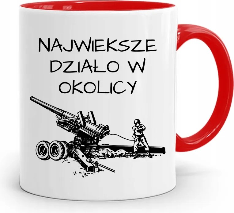 Piros Bögre Fiúnak Legnagyobb Ágyú nyomott mintával