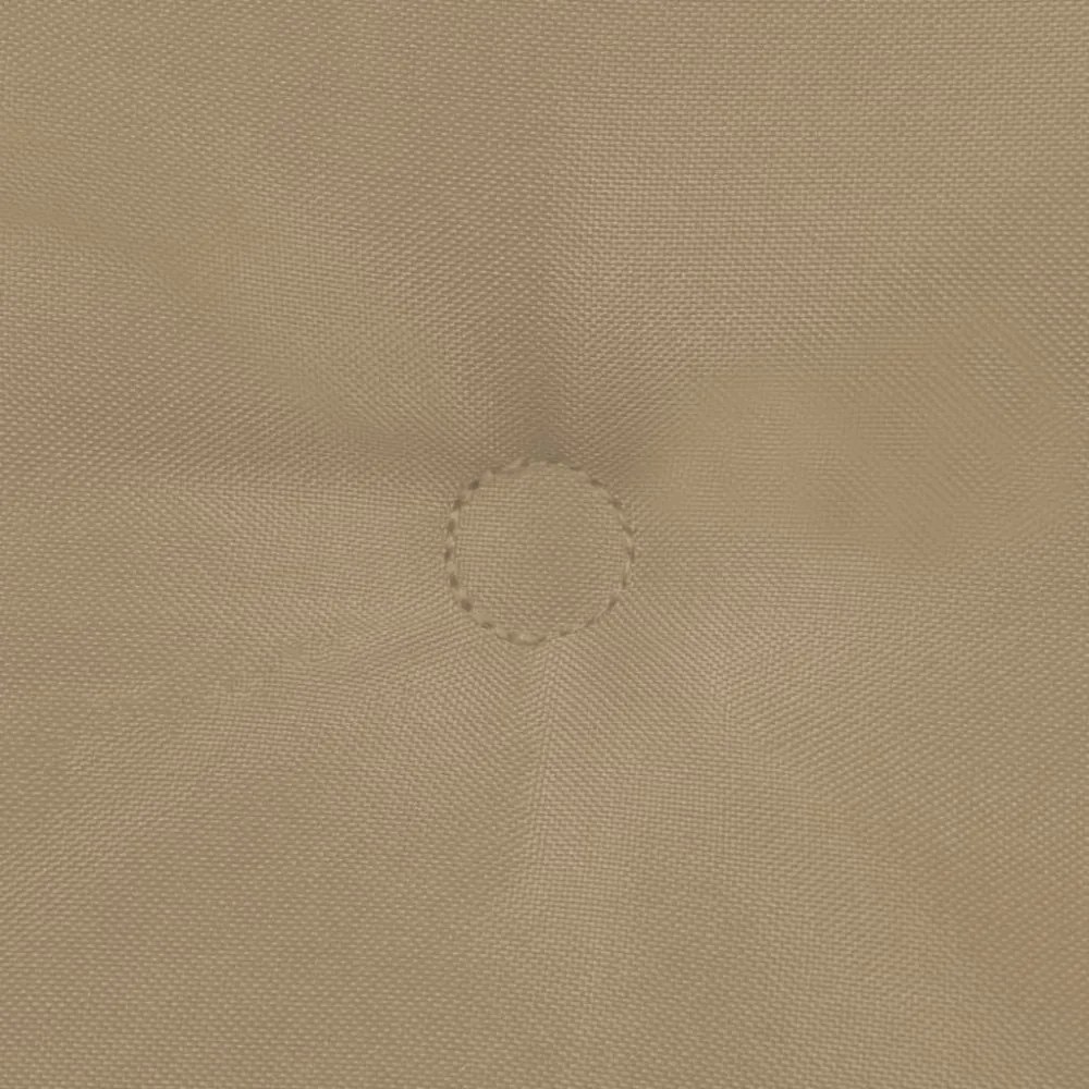 2 db bézs szövet kerti magas háttámlájú székpárna 120x50x3 cm