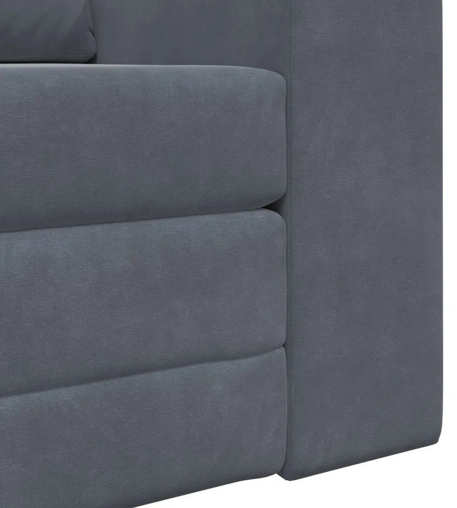 Földi Sofa Bed 2 az 1-ben Sötétszürke 98x71x83 cm Bútor