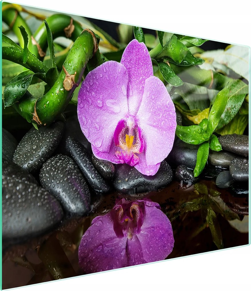 Üveg Vágódeszka 52x30 Orchidea Edzett Üveg