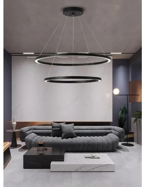 Immax NEO 07158-B80-60 - LED Dimmelhető csillár FINO LED/93W/230V Tuya fekete + távirányító