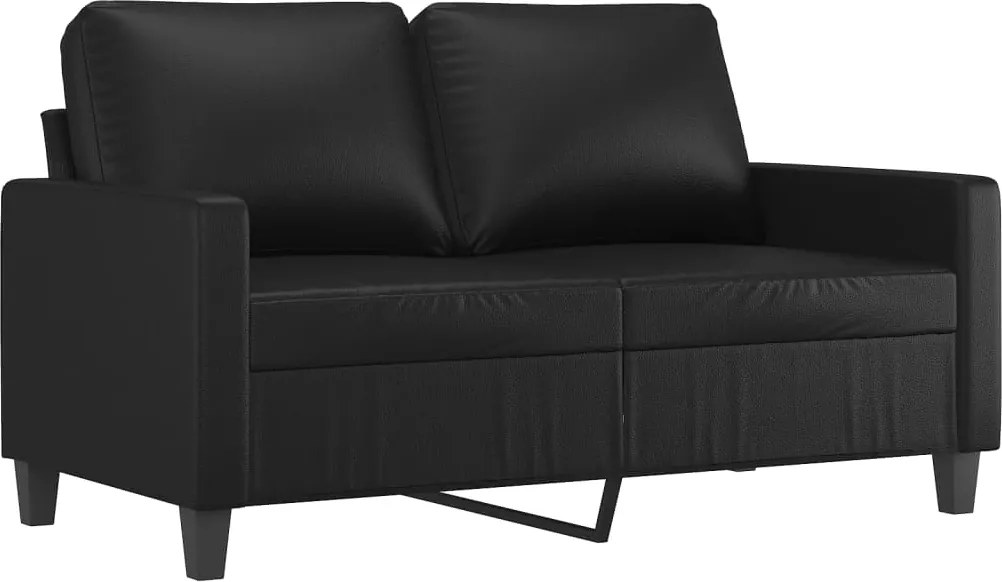 vidaXL 2 személyes fekete műbőr kanapé 120 cm