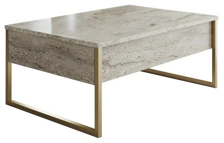 Luxe Travertine and Gold konferenciaasztal