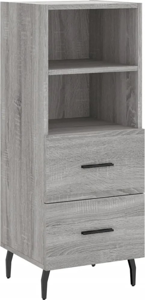 vidaXL szürke sonoma színű szerelt fa tálalószekrény 34,5 x 34 x 90 cm
