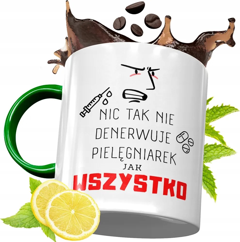 Zöld Bögre Ápolónőnek Tökéletes Ajándék fényképes nyomtatással