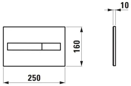 LAUFEN H8956610000001 - DUAL LIS öblítőgomb, fehér