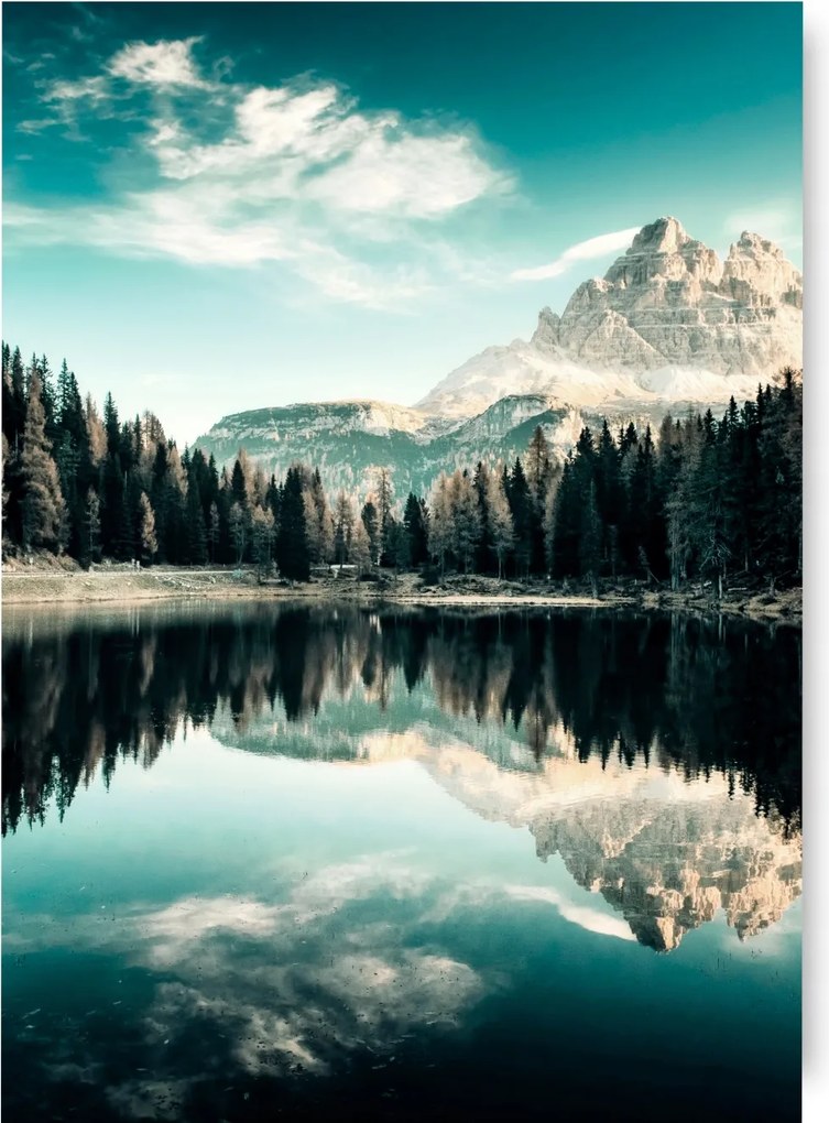 Tó Hegyek Természet poszter kép B2 50x70cm #112