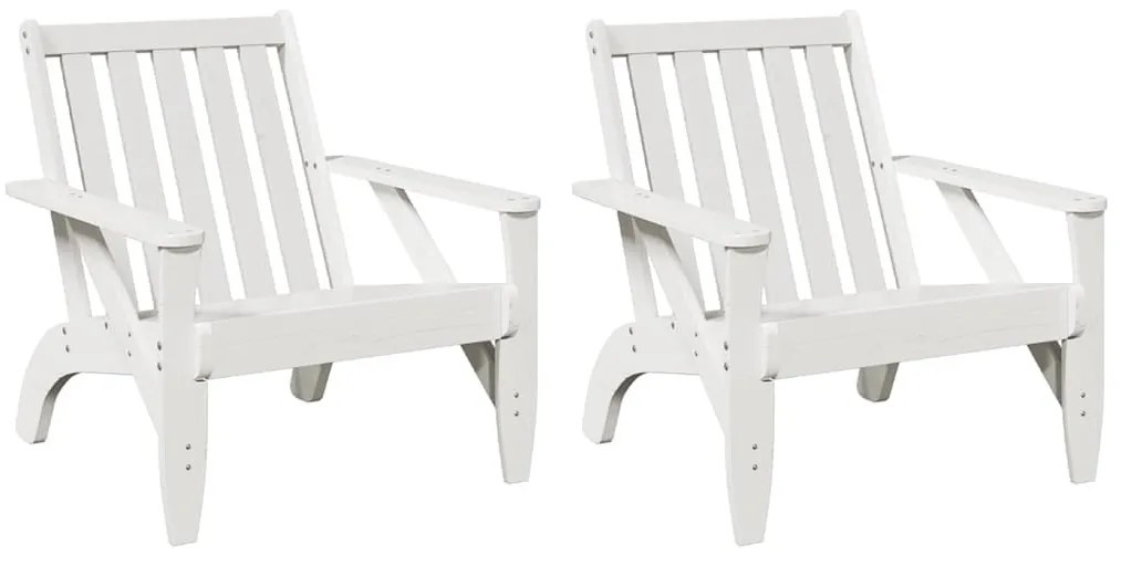 Kerti adirondack székek 2 db fehér 75x77x77 cm tömör fa fenyőfa