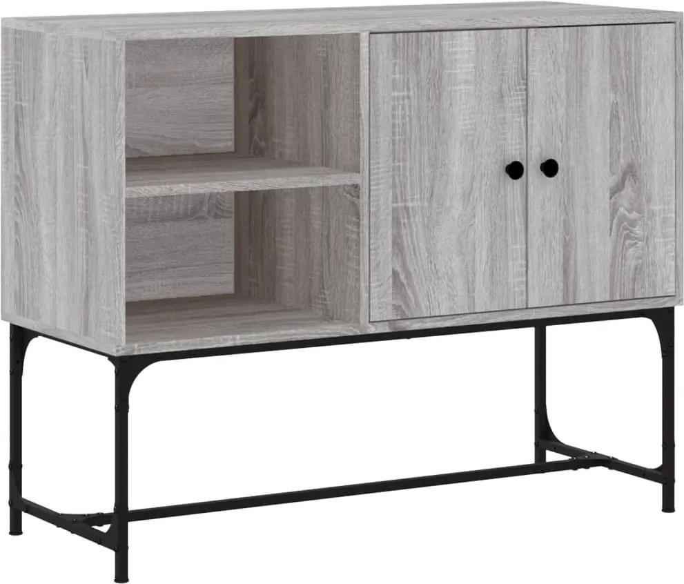 vidaXL szürke sonoma színű szerelt fa tálalószekrény 100x40x79,5 cm