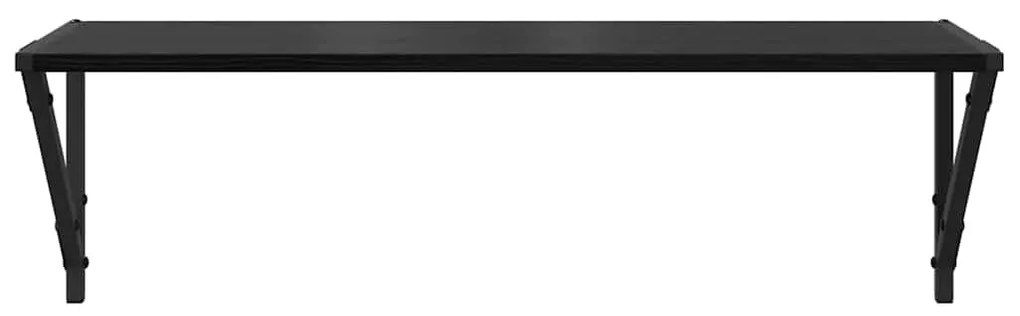 Falpolcok 2 pcs Fekete tölgy 80 x 25 x 25,5 cm Faanyag