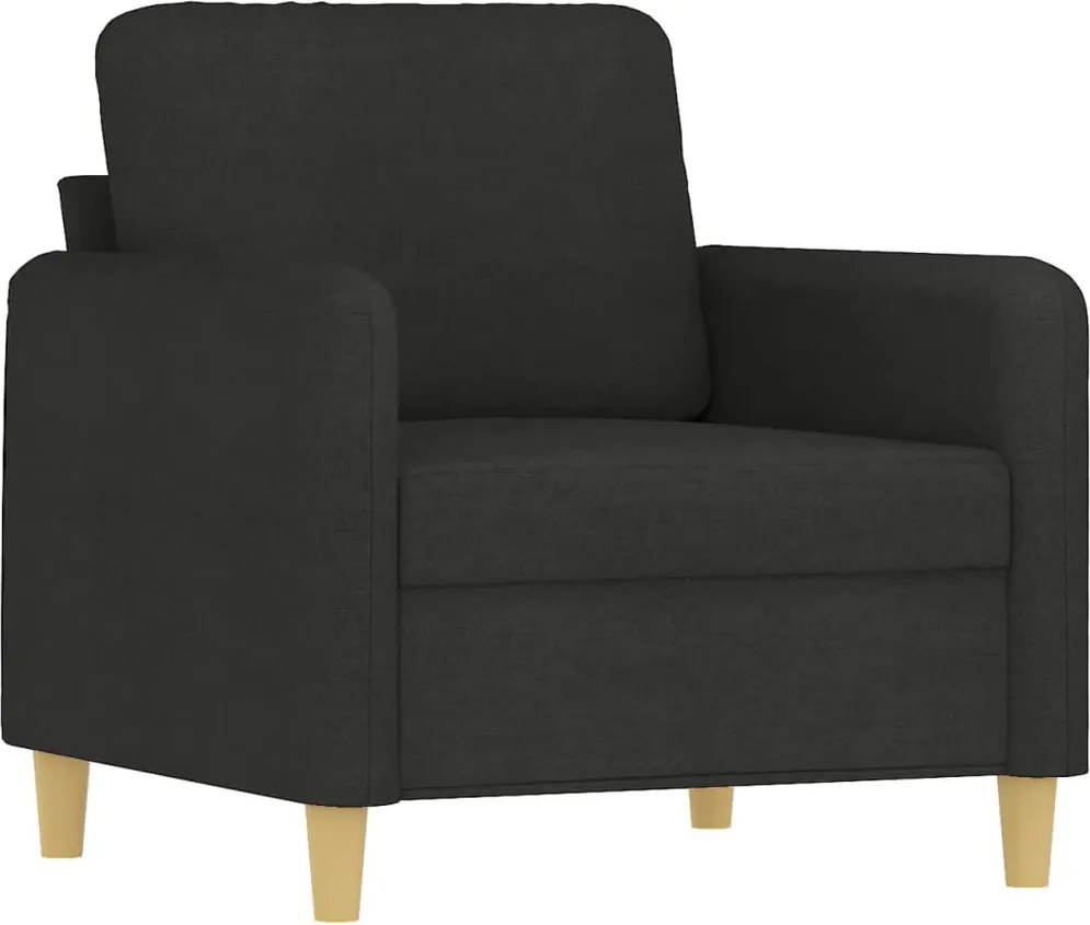 vidaXL fekete szövet kanapéfotel 60 cm
