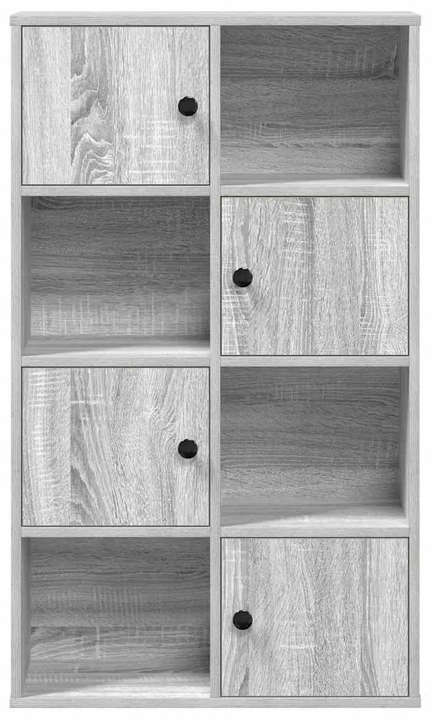 szürke sonoma színű szerelt fa könyvespolc 60x24x101,5 cm