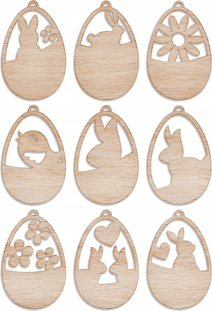 9 db Húsvéti Dísz, Tojás, Diy Dekoráció Gyerekeknek