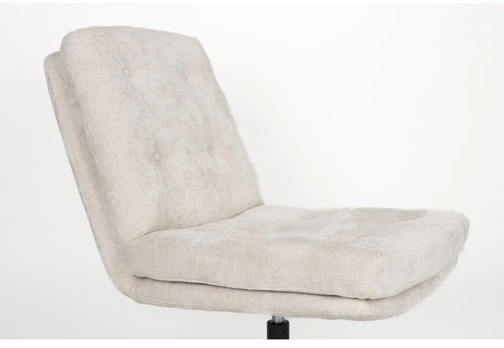 Krémszínű forgó fotel Kai – White Label