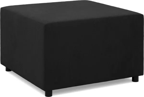 Zeus puff, szövet anyag, 70x70, fekete