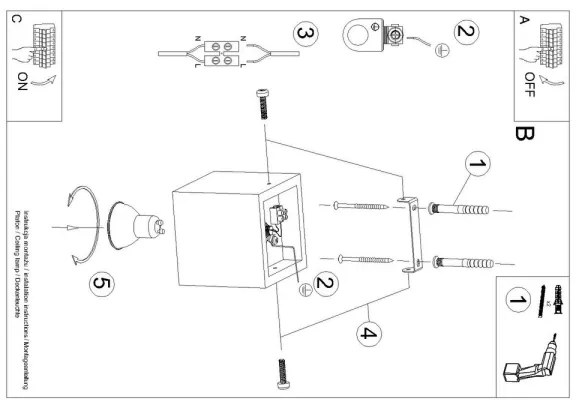 Sollux SL.0493 - Spotlámpa QUAD 1xGU10/10W/230V fa