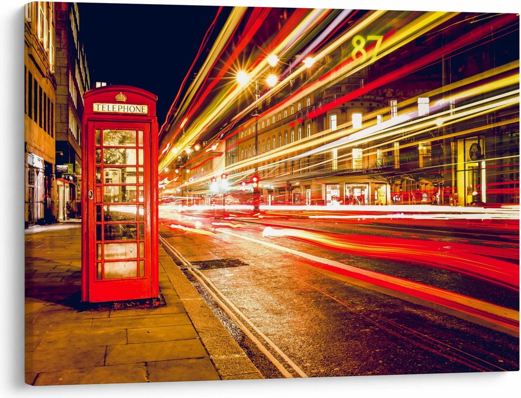 Piros londoni telefonfülke képe (70x50 cm)