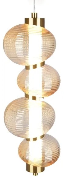 LED függeszték kábelen BOLLA LED/17W/230V átm. 16 cm arany/füstös bézs