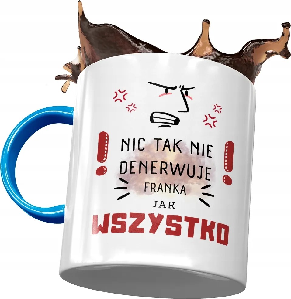 Kék bögre Ferenc Frank Kollégának, fényképes nyomattal