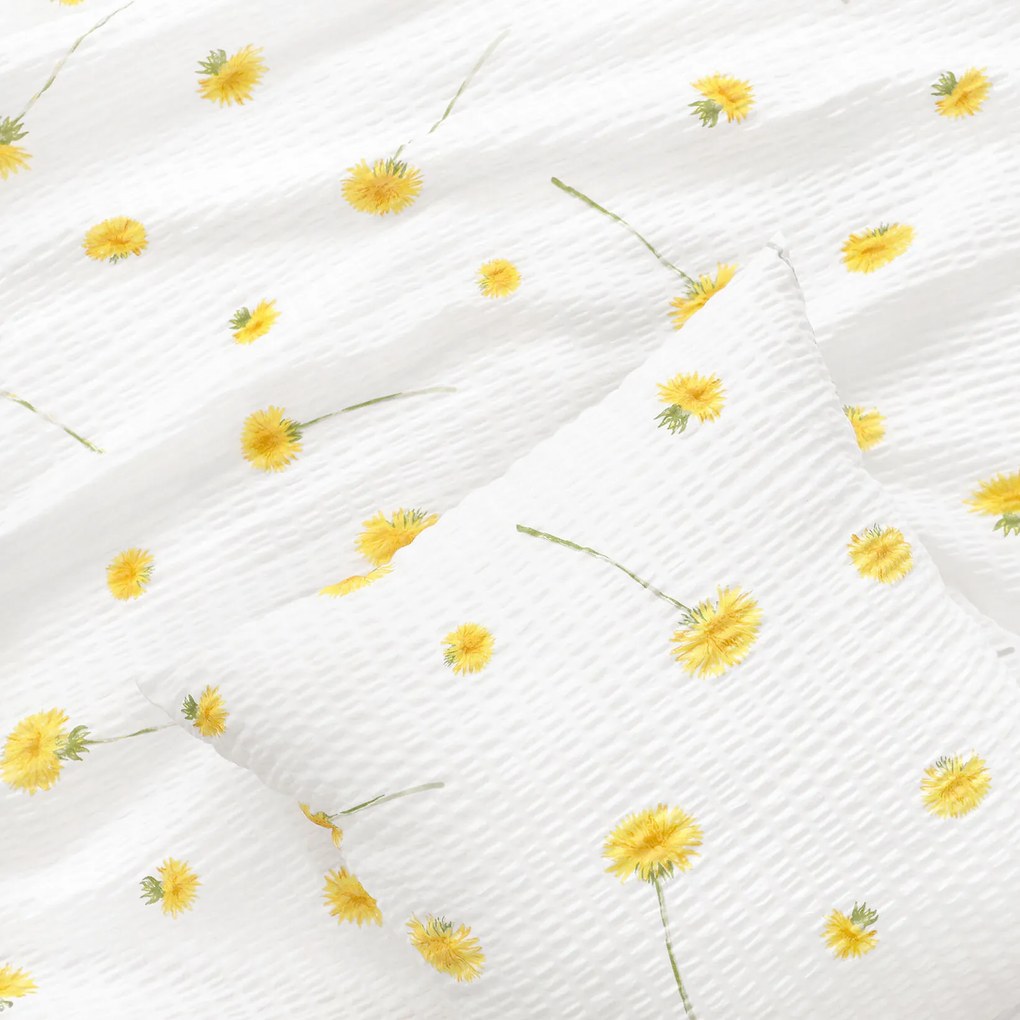 Goldea krepp párnahuzat - pitypangok 40 x 40 cm