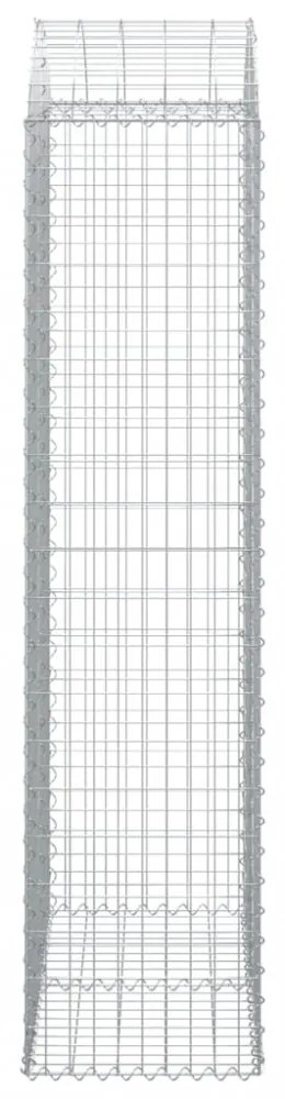 íves horganyzott vas gabion kosár 100x50x200/220 cm