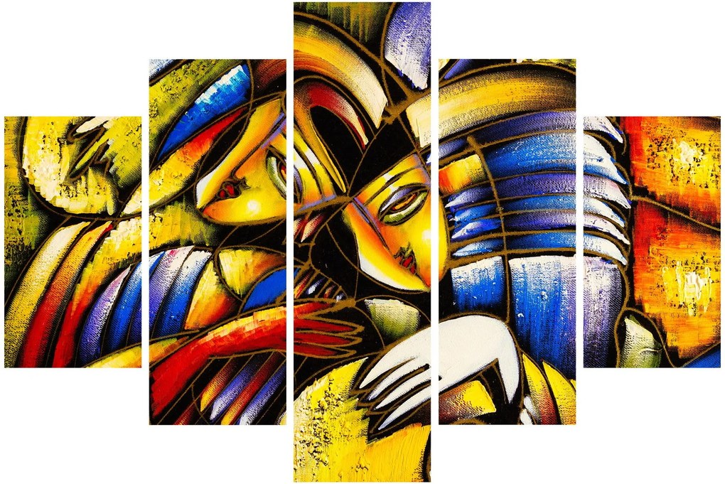 Kép - olajfestmény, szerelmesek (150x105 cm)