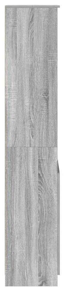 szürke sonoma szerelt fa magasszekrény 50x35x180 cm
