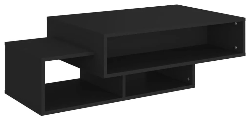 Fekete szerelt fa dohányzóasztal 105 x 55 x 32 cm