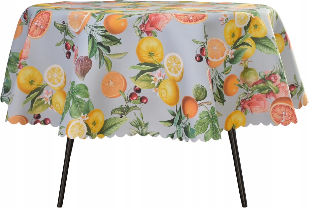 Abrosz Foltálló Kerek 110 CM Szürke-narancs Gyümölcs Kör