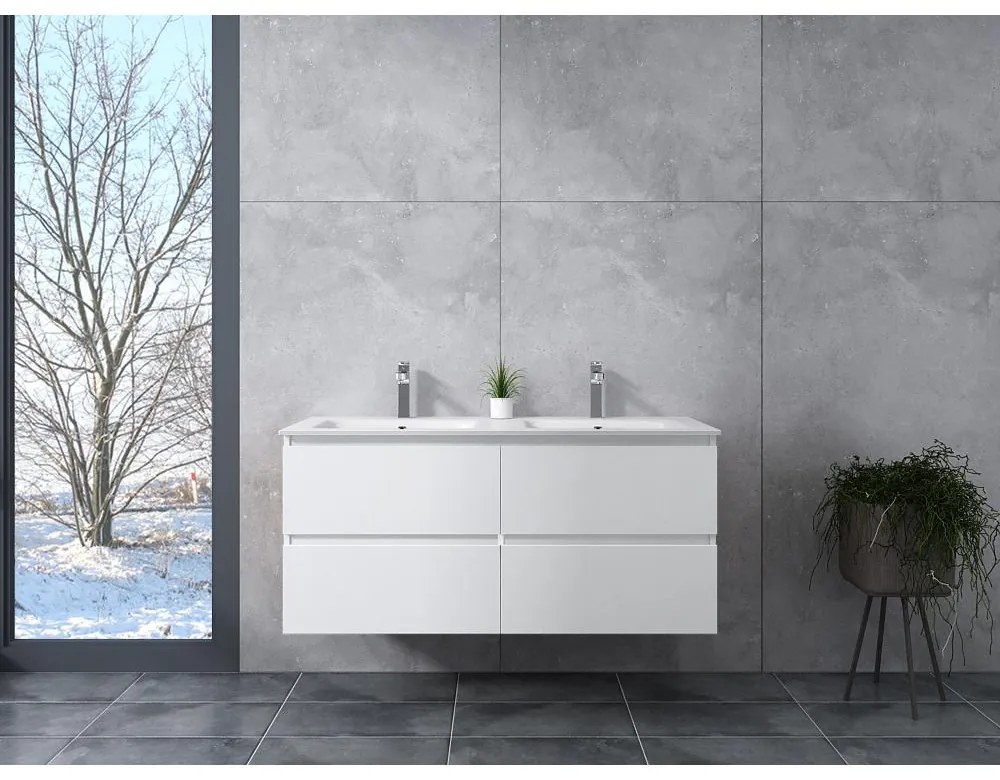 Dijon White fürdőszoba szekrény mosdóval 120cm